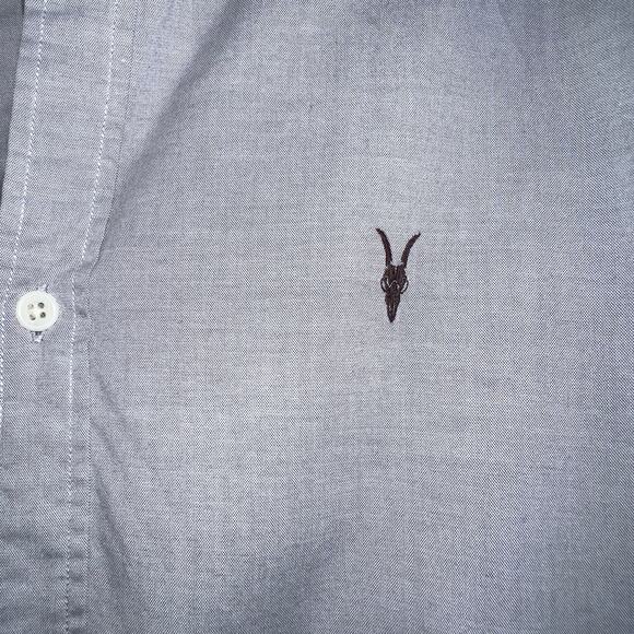 ALLSAINTS Button Up Short Sleeve Shirt Men's Size S Casual Minimalist Preppy - Picture 3 of 9